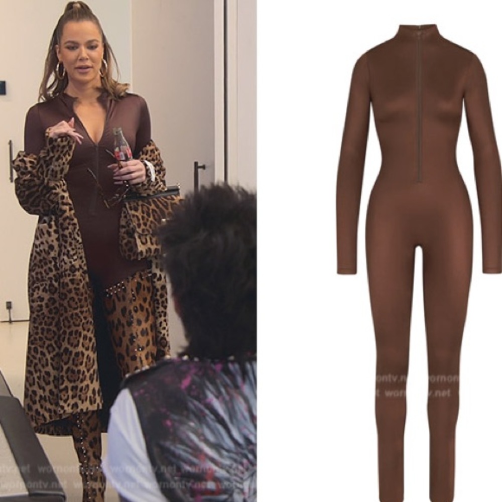 Skims Kim k jumpsuit in cocoa size small